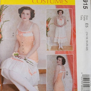 McMcall's period historical costume pattern. By Angela Clayton #M7915 A5 sizes (6- 8- 10- 12- 14) undergarment, chemise & loneliness corset