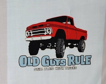OLD GUYS RULE TRUCK IT TOOK DECADES TO LOOK THIS GOOD SLATE BLUE TEE SHIRT