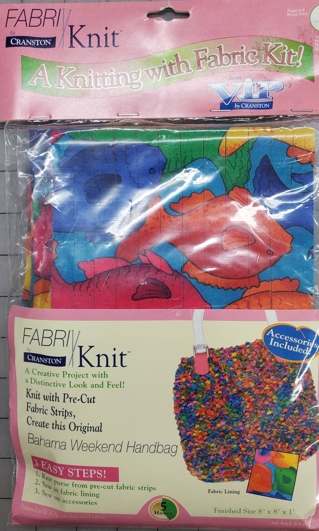 Knitting with fabric strips