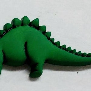 Dinosaur dinosaurs. Wonderful detail. 3 different style buttons per pack. Fun shank button. Aprox. 3/4&quot; tall. So cute 9 buttons total