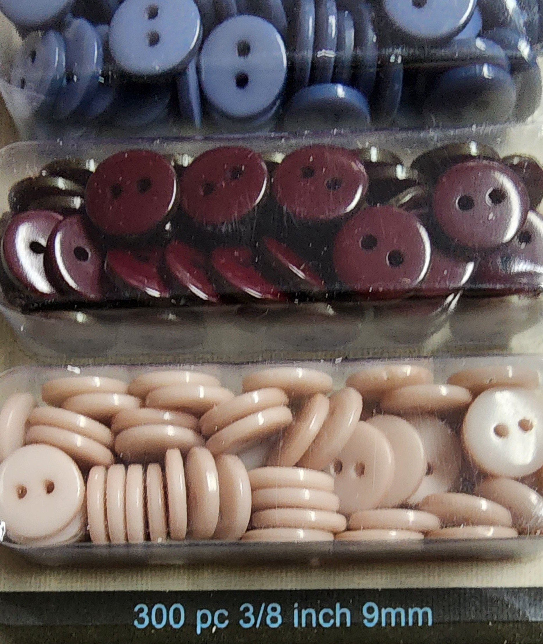 Multi Color Pack, 2 Hole Round Button. 1 Style, 5 Colors. Sew-ology ...