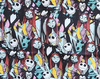 Disney Nightmare Before Christmas Ornaments of Halloween Town Fabric Poplin - 58 x 1 Yard