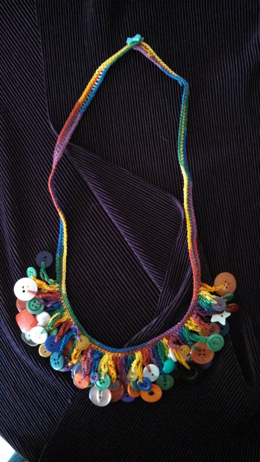 Crochet Your Own Button Necklace Kit Please Leave Your Color - Etsy