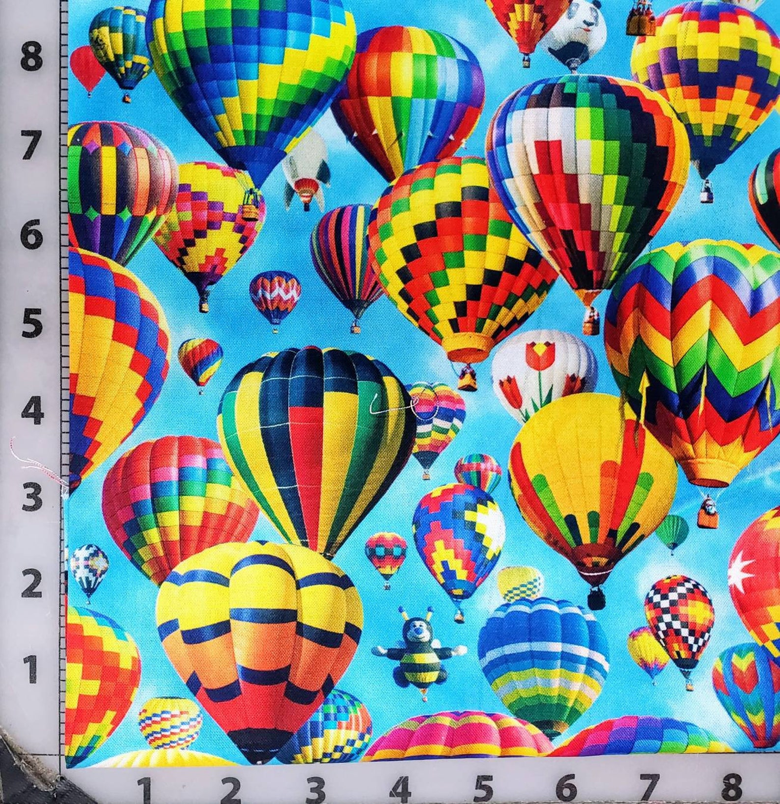 Hot Air Balloons Balloon Blue Sky Quilting Fabric 100 Etsy