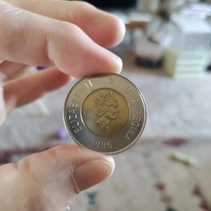 Rare 1996 Canadian two dollar coin. AU condition.  Spring Sale