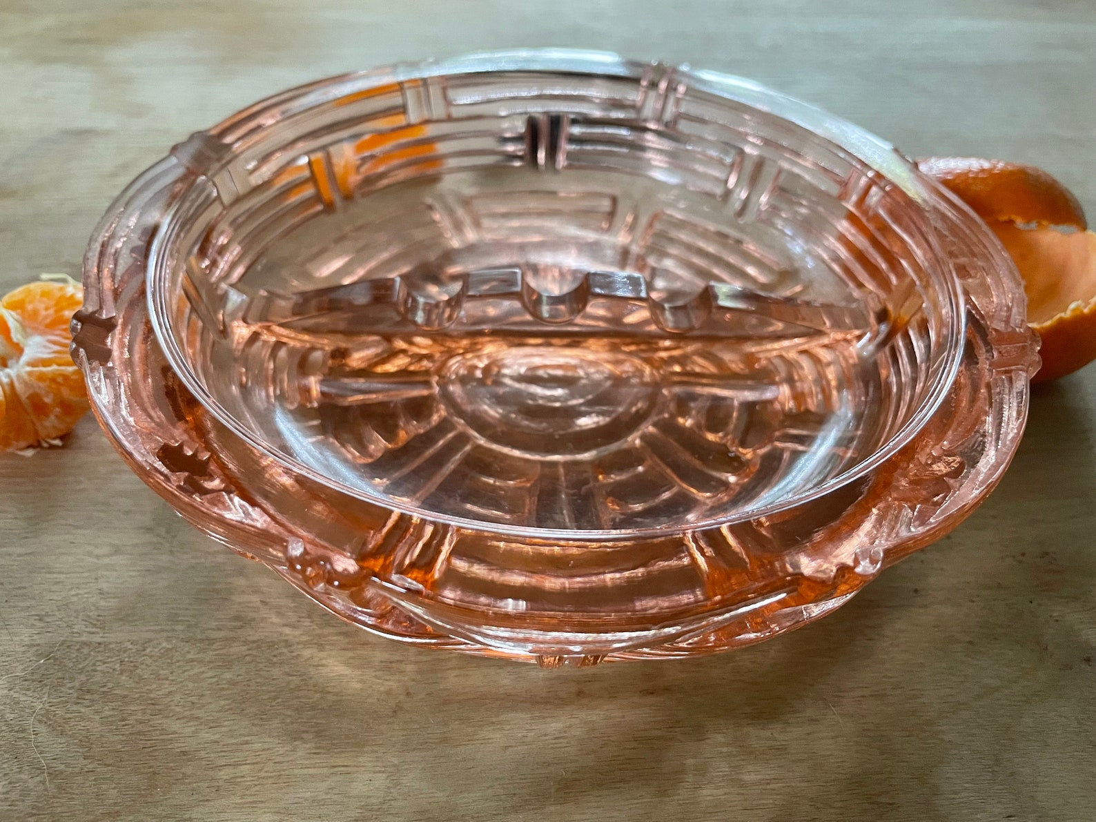 Pink Depression glass hot person ashtray Etsy