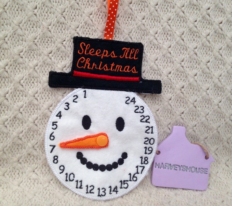 Christmas Countdown Clock Handmade to Order Snowmad Advent | Etsy