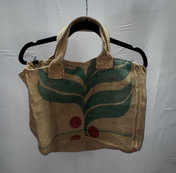 Arpillera Bolsos Hechos Con Sacos De Cafe Bolso De Mano Bohemio De