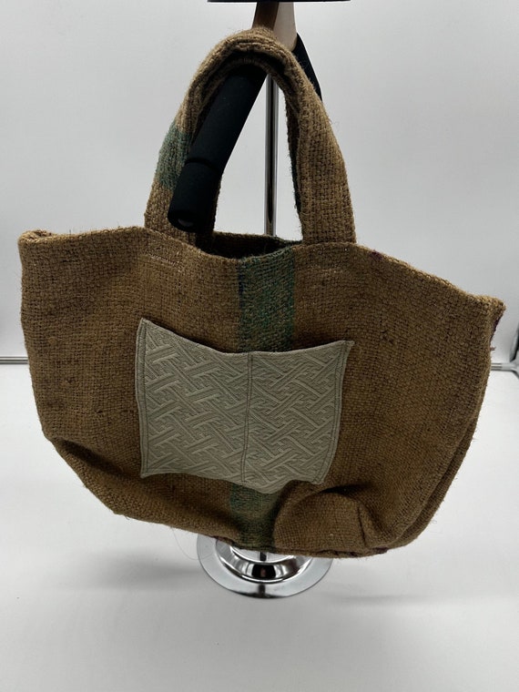 Reciclaje Bolsos Hechos Con Sacos De Cafe Tote De Arpillera