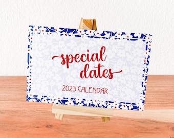 2023 Desk Date Easel Calendar, Mini 2023 Notes Calendar, 2023 Desk Calendar with Stand, 2023 Special Dates Desk Calendar, Stocking Stuffer