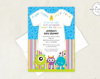 Little Monster Baby Shower Invitation, Lil Monster Baby Shower, Monster Bash Baby Shower, Monster Baby Sprinkle, They've Created a Monster
