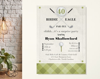 Golf Birthday Invitation: Par-Tee, Corporate Outing, Retirement (Digital File)
