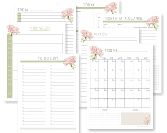 Printable Perpetual Planner: Weekly, Daily, Monthly Organizer (PDF Download)