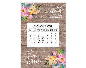 Mini Fridge Calendar Etsy magnetic fridge calendar 2021 uk