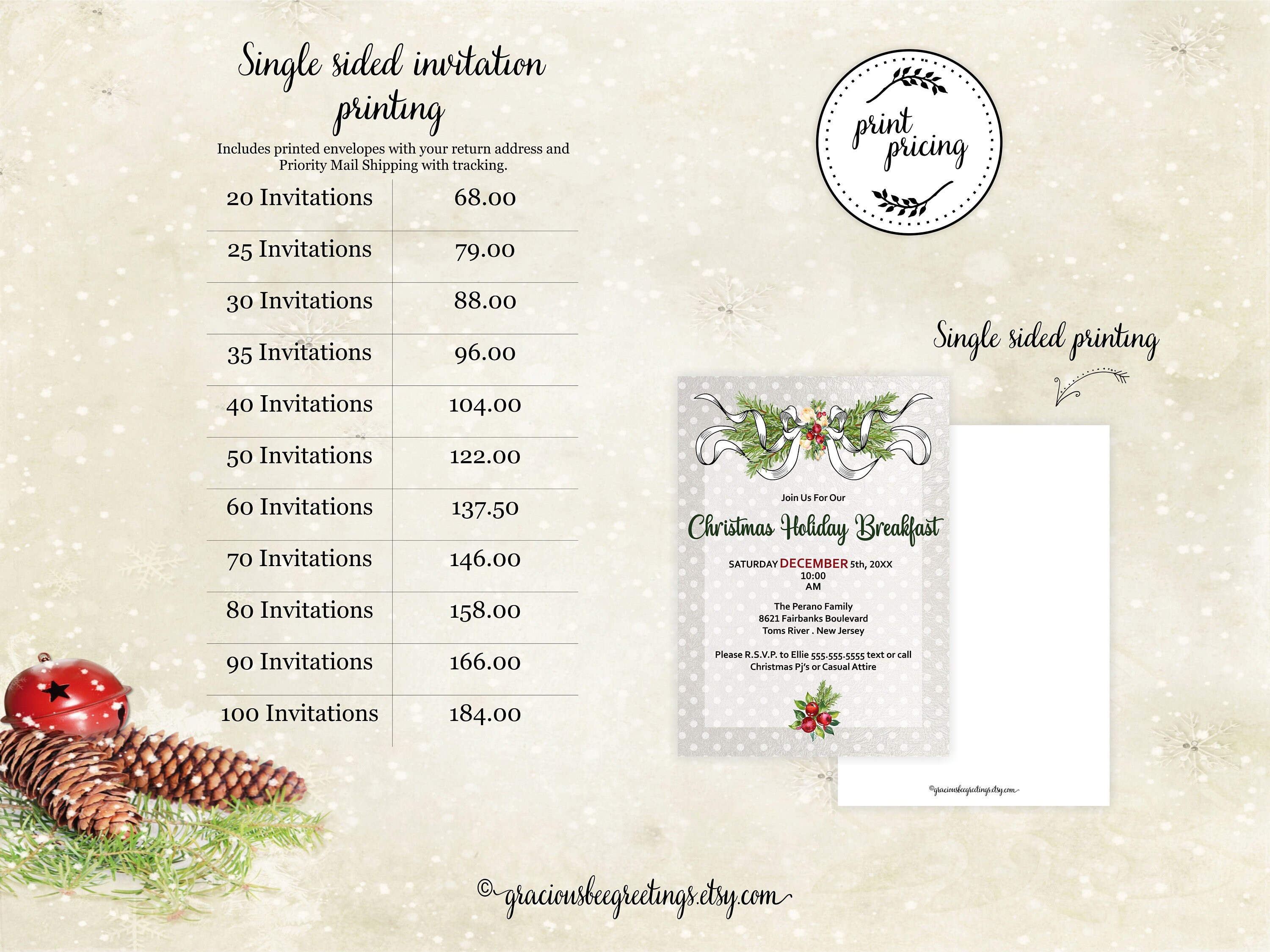 Invitación a la jornada de puertas abiertas de Deck the Halls: Fiesta  navideña (archivo digital) - Etsy México, image size:3000x2250