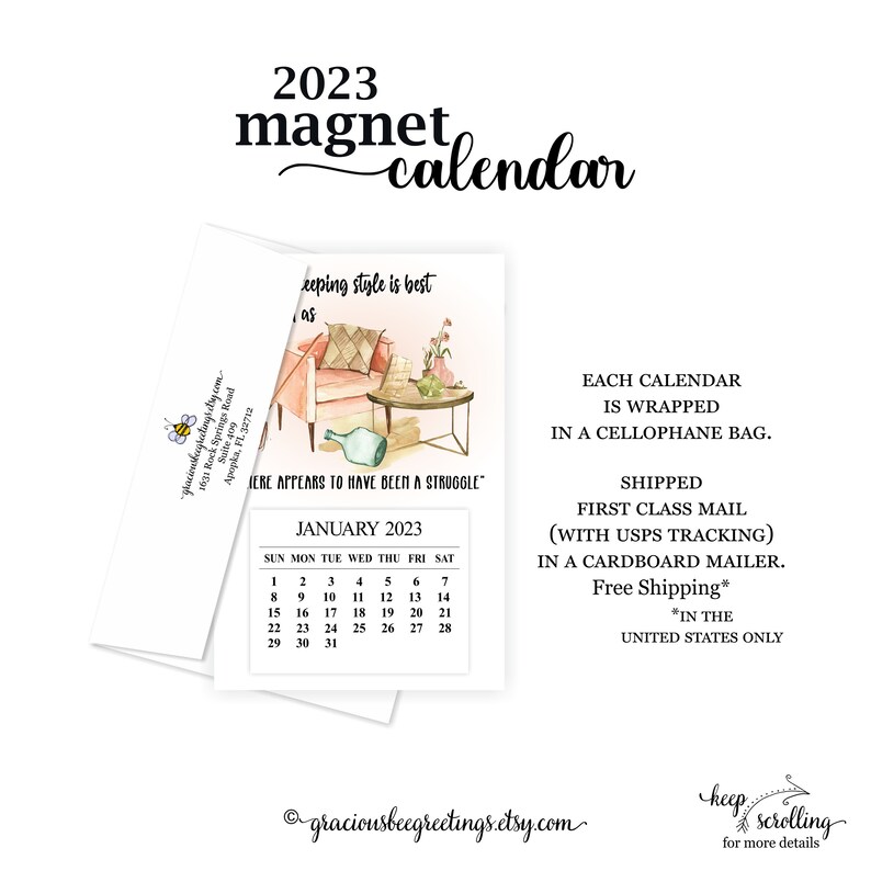 2023 Funny Refrigerator Magnet Calendar 2023 Funny - Etsy