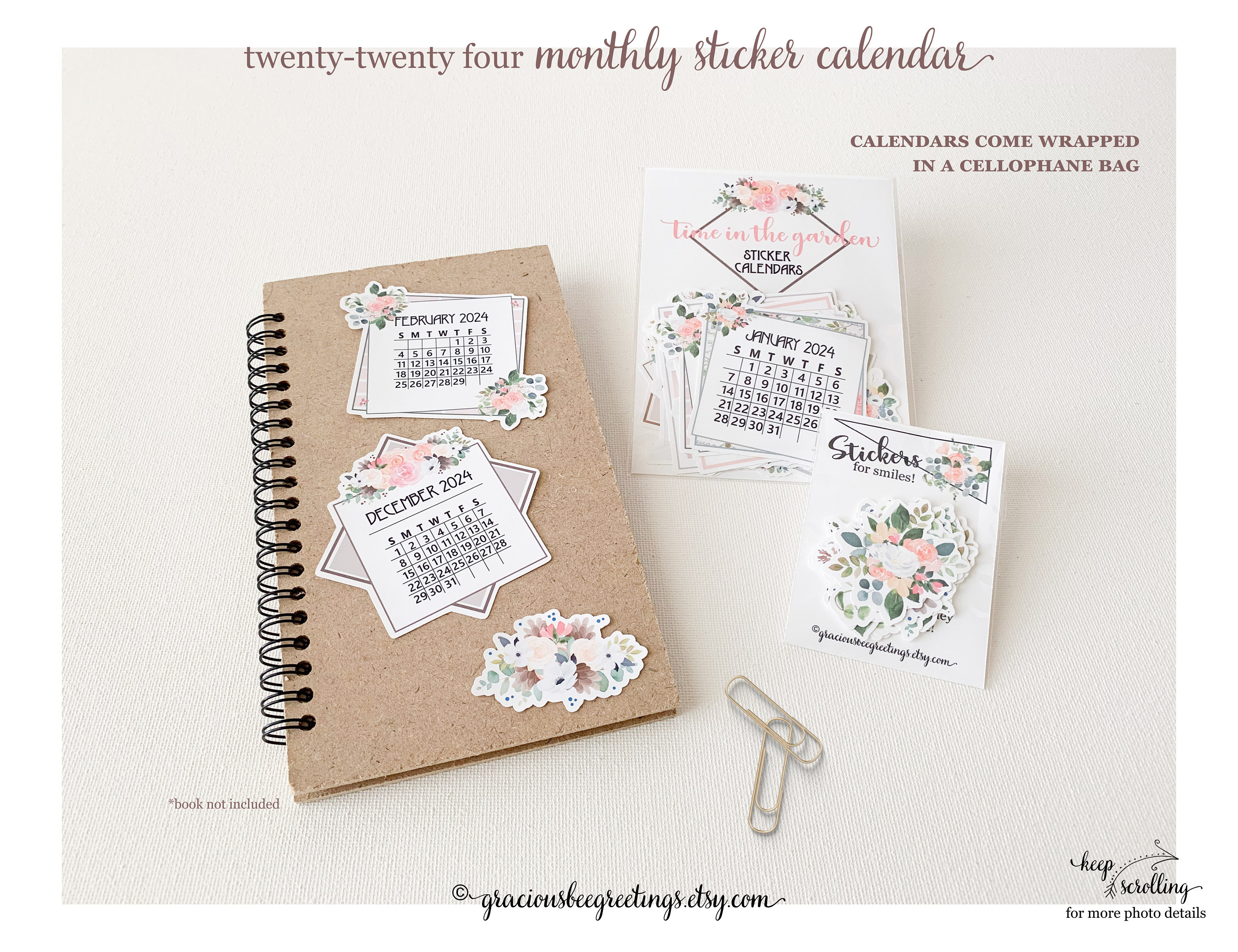 2024 Month Set Up Stickers for Planners, Organizers and Bullet Journal – My  Happy Place Stickers