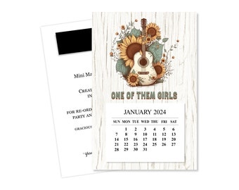 2024 Country Girl Magnet Calendar, 2024 Country Music Desk Calendar, 2024 One of Them Girls Country Calendar, 2024 Country Western Calendar