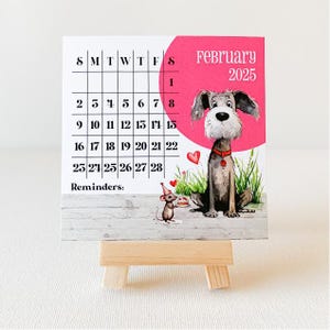 2025 Dog Funny Desk Calendar, 2025 Cartoon Dog Calendar, 12 Month Quirky Dog Calendar, Dog Lover Gift Calendar, Gift under 12, Gift Calendar