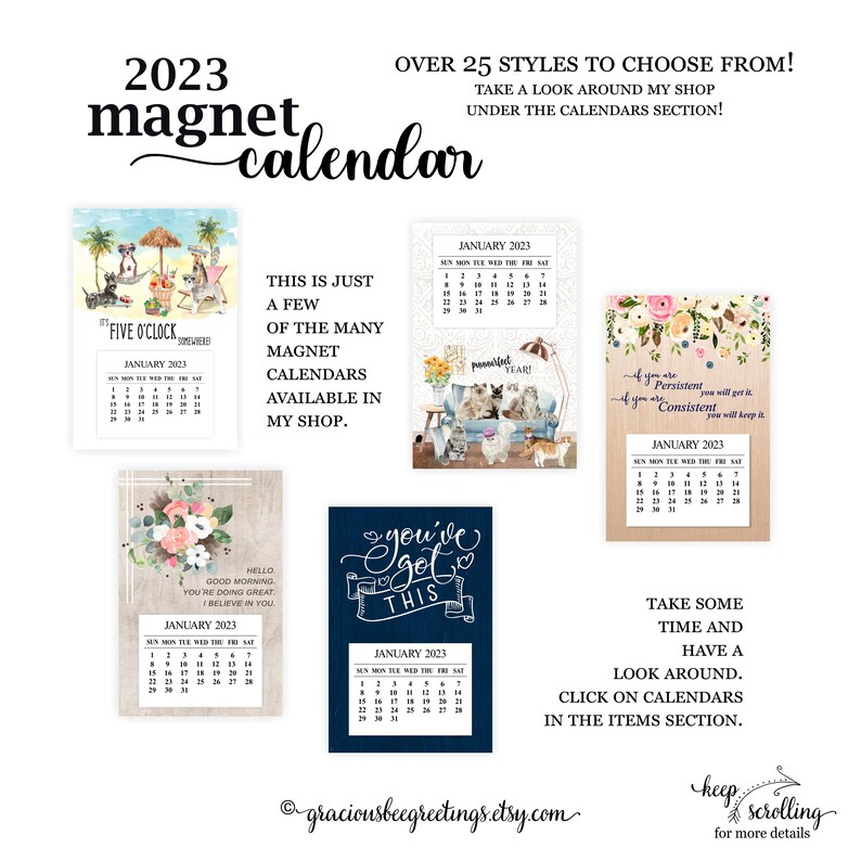 2023-inspirational-refrigerator-magnet-calendar-2023-mini-etsy