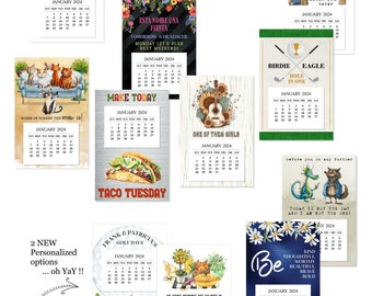 Calendario de imán de nevera 2024 motivacional, calendario alentador 2024,  mini calendario de escritorio 2024, calendario de éxito 2024, relleno de  calcetín, regalo -  México