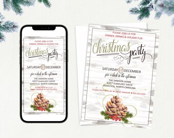 It's a Christmas Party Invitation, Christmas Dinner Invite, Xmas Brunch, Open House, Cocktails, Christmas Tea, Corporate Christmas Party