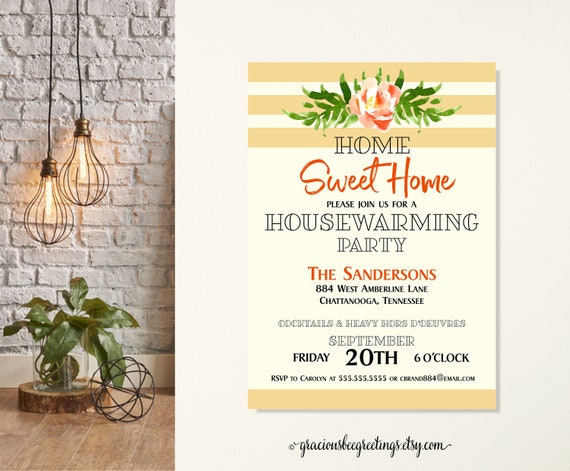 Housewarming Invitation Home Sweet Rustic Home New House -   House  warming invitations, Housewarming invitation templates, Housewarming party