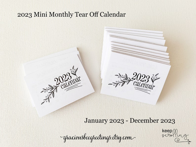 2023 Mini Tear off Calendar 2023 Monthly Tear off Calendars Etsy 2023 Mini Tear off Calendar 2023 Monthly Tear off Calendars Etsy