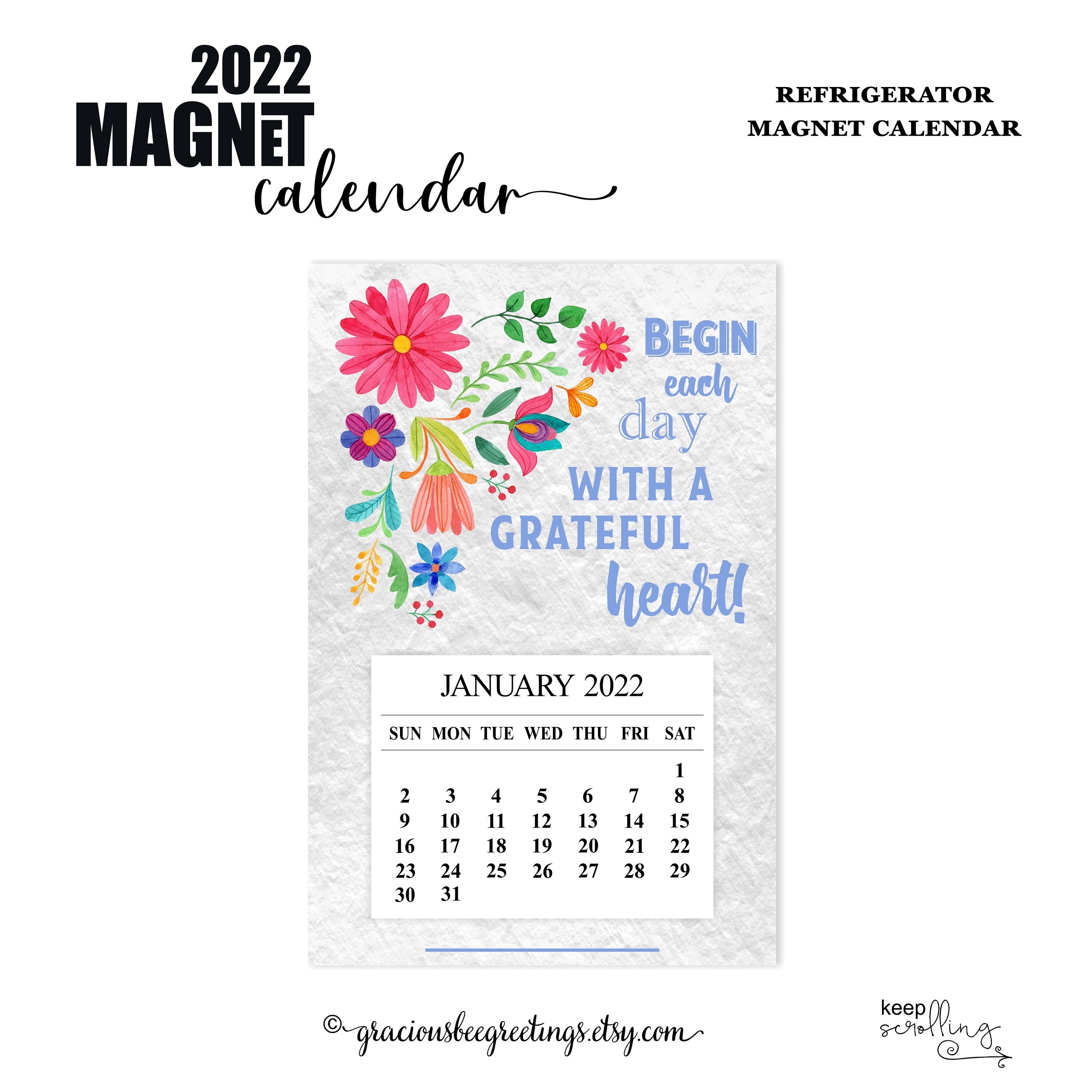 Paper & Party Supplies 2022 Begin Each Day with a Grateful Heart