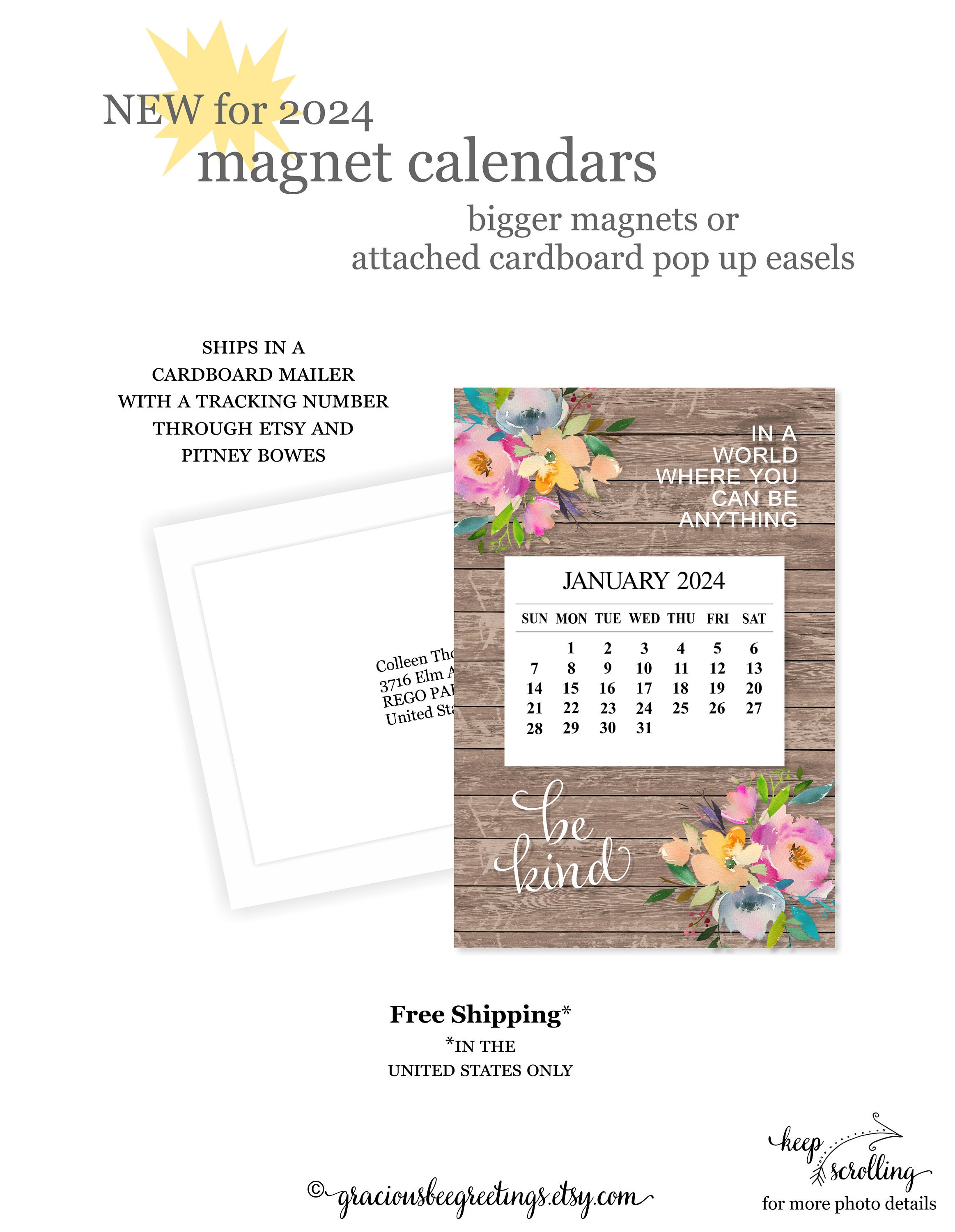 2024 You've Got This Magnet Calendar, 2024 Inspirational Desk Calendar, 2024  Mini Fridge Calendar, 2024 Magnetic Réfrigérateur Calendar, Gift -   France