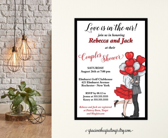 Couples Wedding Shower Love Is In The Air Bridal Shower Etsy