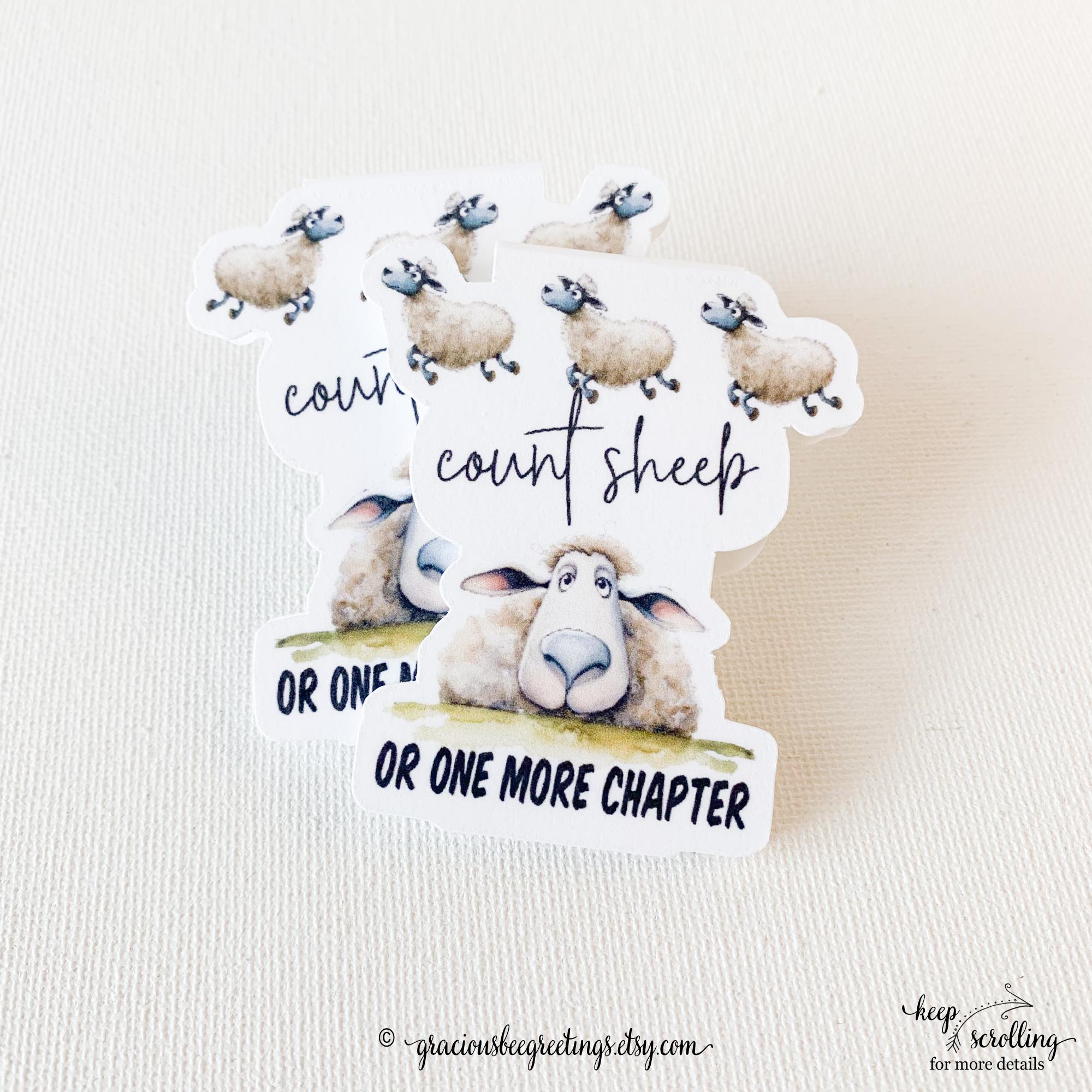 Count Sheep Bookmark: Laminated Magnetic Page Holder
