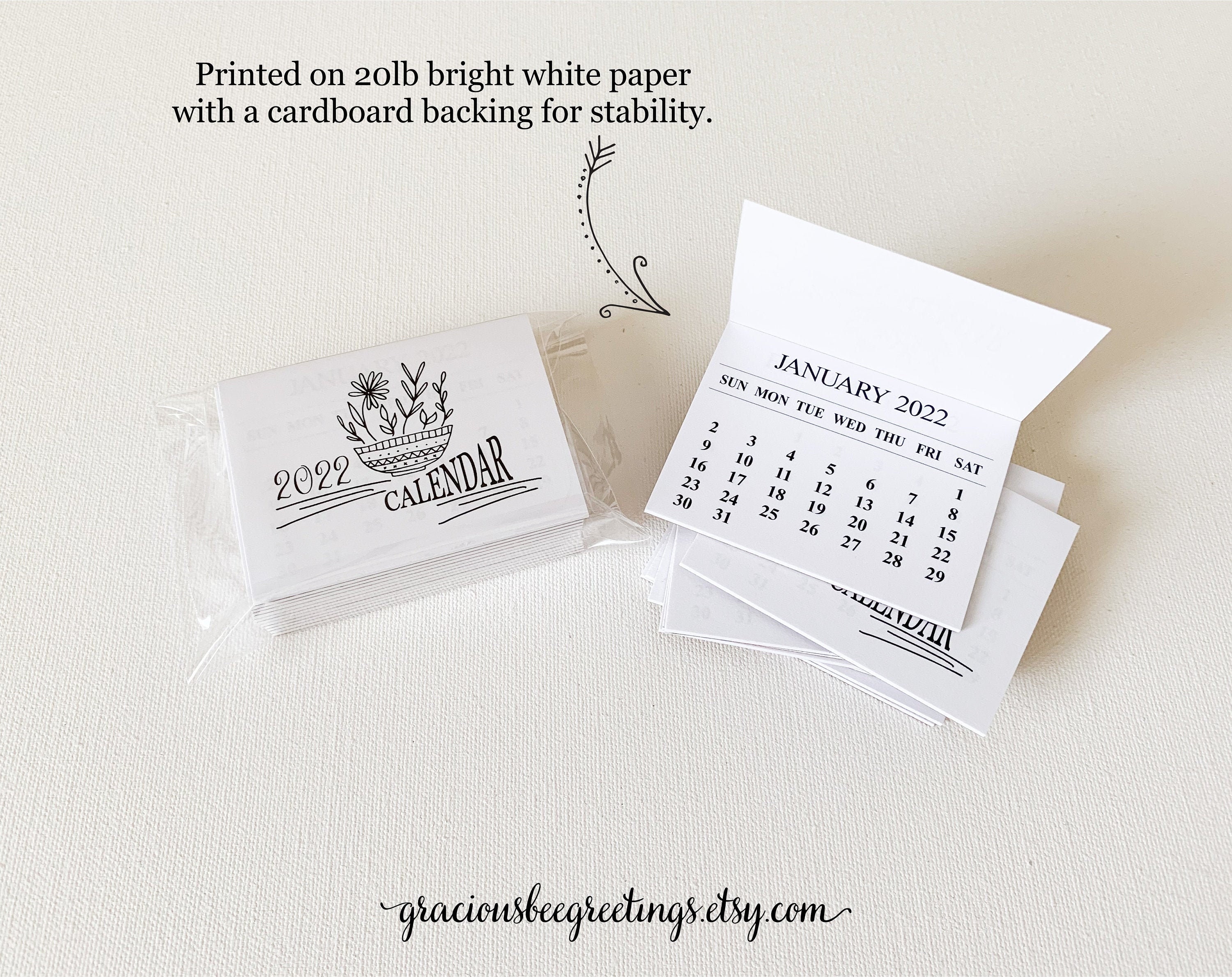 2022 Mini Tear-Off Calendar One Dozen Monthly Tear-Off | Etsy