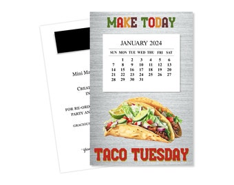 2024 Taco Tuesday Fridge Calendar, 2024 Taco Desk Calendar, 2024  Taco Lover Magnet Calendar, 2024 Taco Day Everyday Calendar, Kitchen Gift