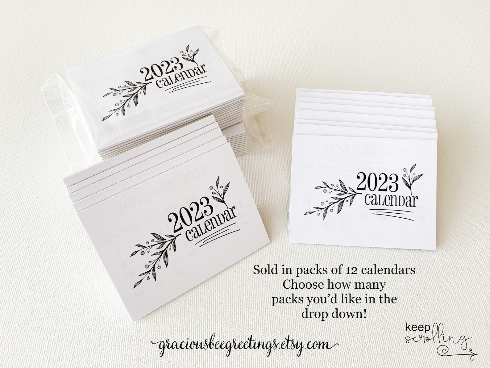 2023 Mini Tear-off Calendar 2023 Monthly Tear-off Calendars - Etsy