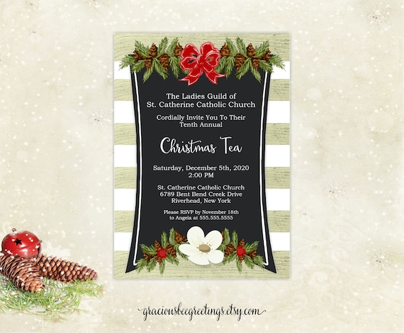 christmas invitation christmas open house invite brunch dinner etsy church christmas invitations