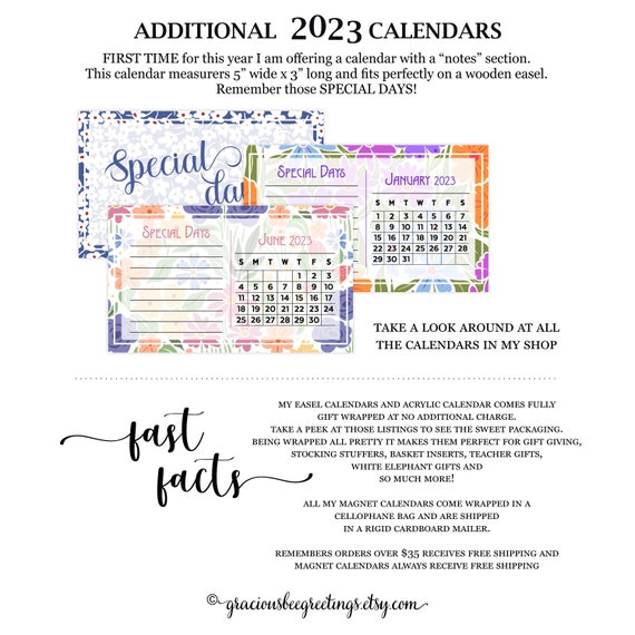 2023 Happiness Blooms Magnet Calendar 2023 Refrigerator - Etsy Denmark