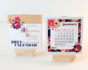 SALE 2024 Blooming Flowers Desk Calendar, 2024 Floral Calendar, 2024 Desk Calendar Cards, 2024 Gardener Calendar, Southern Garden Calendar