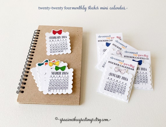 2024 Mini Calendar Stickers – Haileydayz