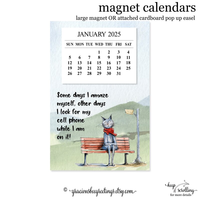 2025 Cartoon Calendar - Etsy