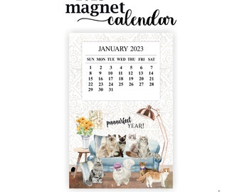 5.6” X 5.3” Sealed 2020 Mini Calendar 16 Month “ CATS ” Free Shipping 