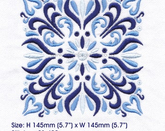 Decorative Quilt Block No1 Embroidery Design Fits 5 X Etsy - 