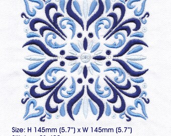 Decorative Quilt Block No1 Embroidery Design Fits 5 X Etsy - 