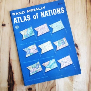 Rand McNally Atlas der Nation gemacht in den USA 1966, voll farb-detaillierte Karten plus Welt-Daten und Vergleiche