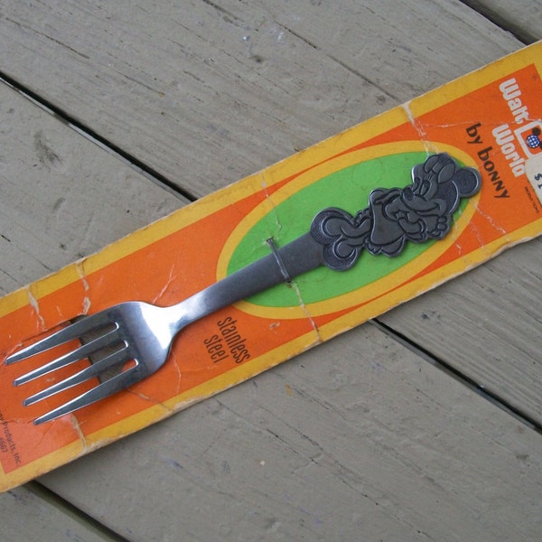 Minnie Mouse Fork in original vintage package ,