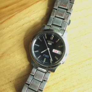 Seiko Wrist Watch Mans Automatic Water Resistant 21 Jewel Clear