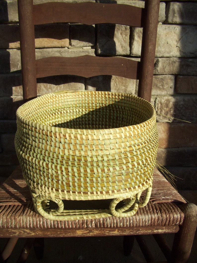 Charleston Gullah Sweetgrass Loop Basket Etsy