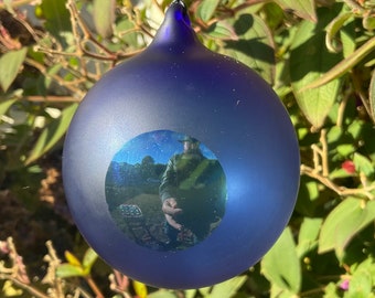 Handblown and Sandblasted Ornament