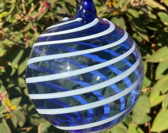 Handblown Cobalt Blue Glass Ornament
