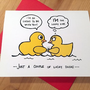 Karta zaręczynowa lub ślubna: Lucky Ducks